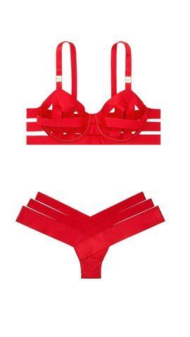 Розкішний комплект білизни Very Sexy Ouvert Strappy Demi Bra, 85D+L