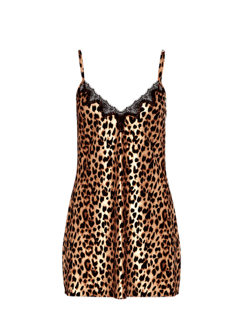 Пеньюар satin rose lace-trim mini slip dress