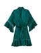 Атласный халат Flounce Satin Robe Spruce Green, XS/S