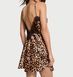 Пеньюар satin rose lace-trim mini slip dress