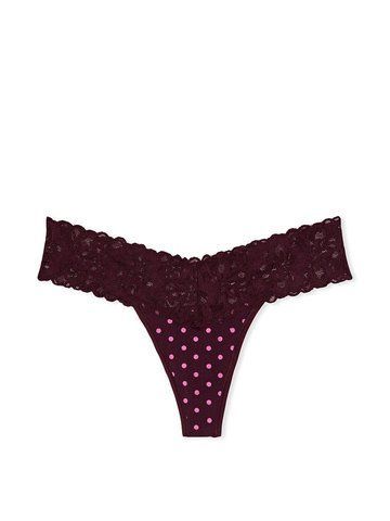 Трусики Lace Waist Cotton Thong Panty