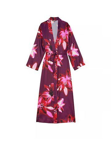 Халат satin long robe lipstick, M/L