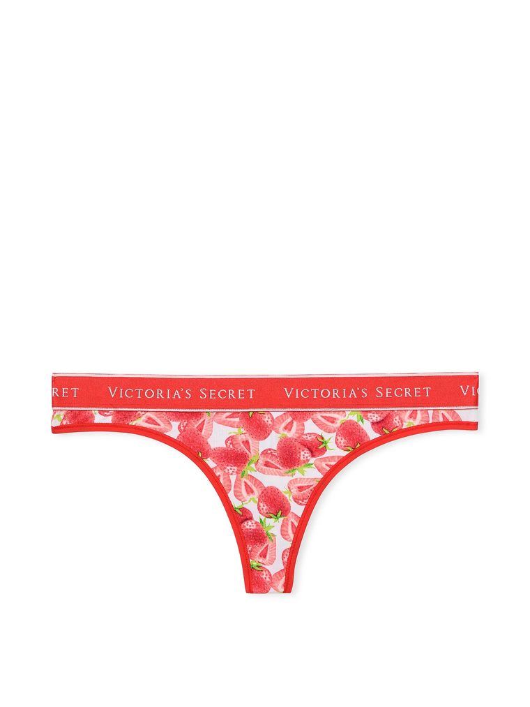 Трусики logo cotton thong panty, L