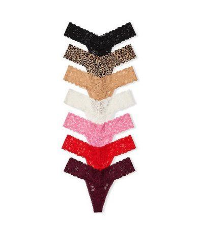 Набір мереживних трусиків 7-Pack Lacie Thong Panties, S