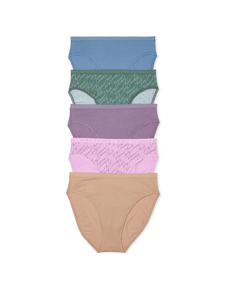 Набір бавовняних трусиків 5-pack stretch cotton high-leg brief panties, S