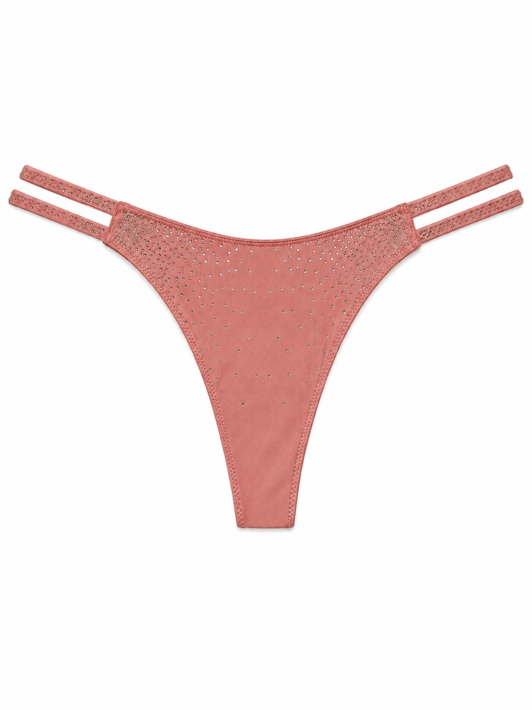 Трусики sparkle crystal shine strappy thong panty, M