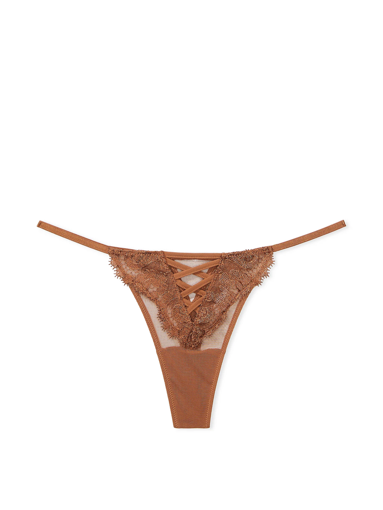 Трусики з вишивкою dream angels thong panty, M