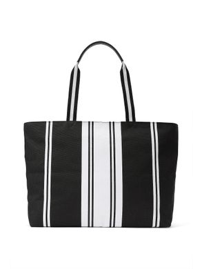 Сумка black & white striped tote bag