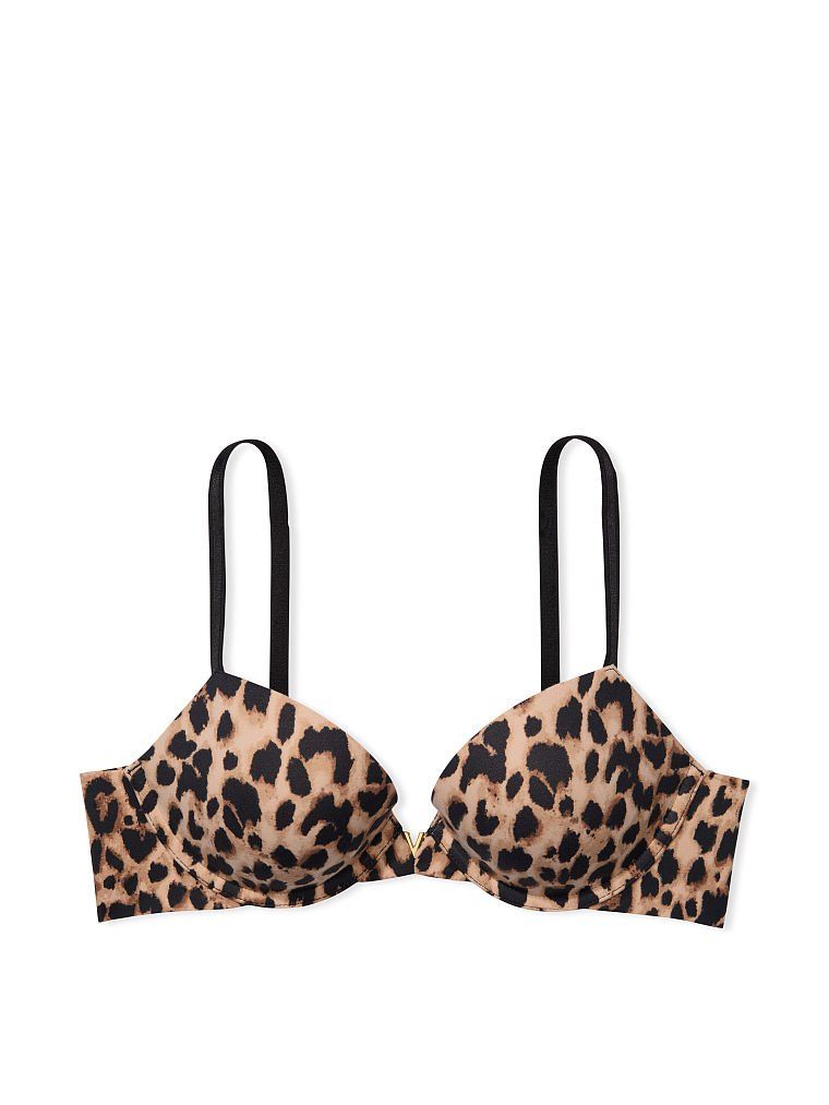 Бюстгальтер Push-Up Plunge Bra Classic Leopard Print Victoria’s Secret, 70B