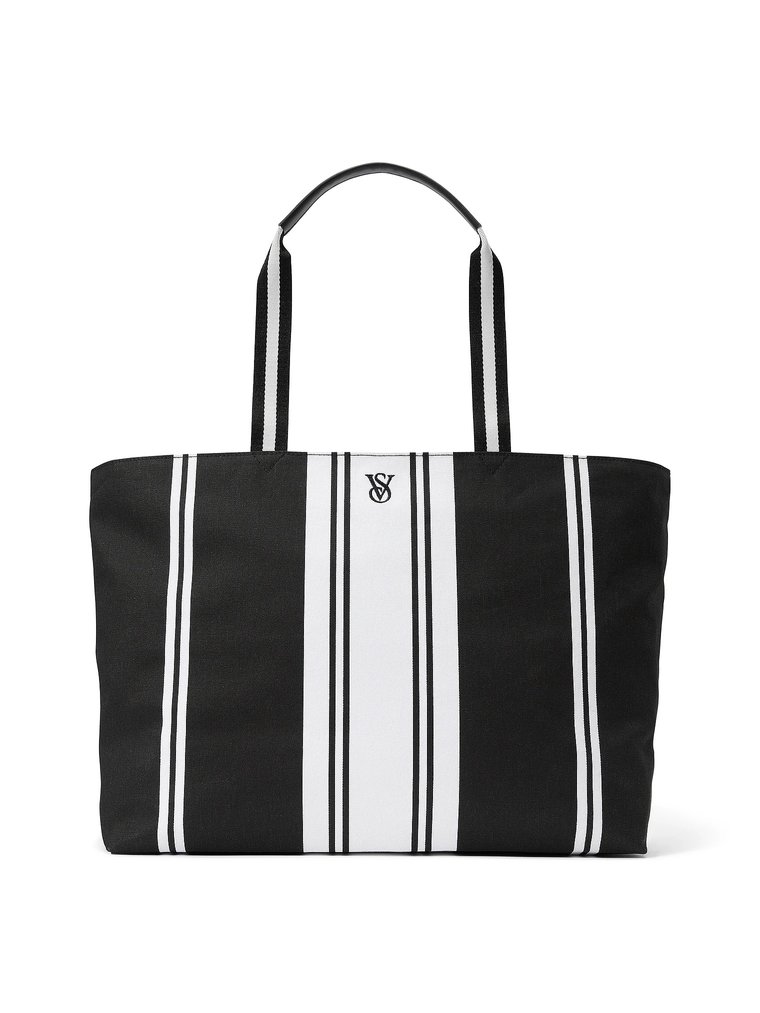 Сумка black & white striped tote bag