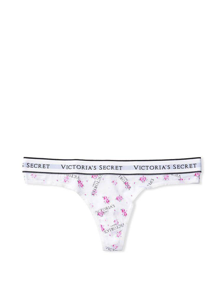 Трусики Victoria’s Secret Logo Cotton Thong Panty
