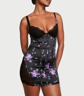 Пеньюар stretch satin corset mini dress, XS