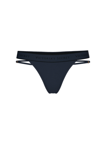 Трусики logo cotton strappy thong panty, L