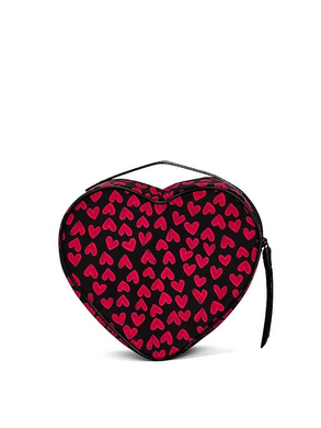 Косметичка train case bag black grounded heart