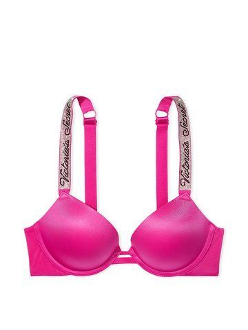 Бюстгальтер со стразами very sexy shine strap fuchsia frenzy push-up bra, 32B