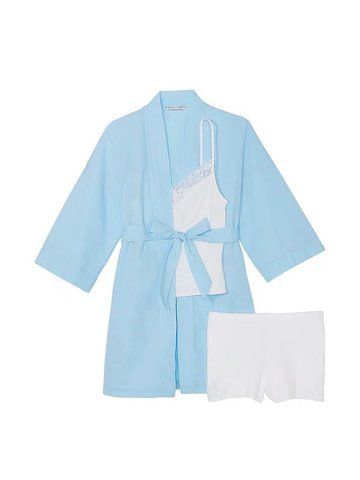 Піжамний комплект 3 в 1 Cotton Three-Piece Robe Set, S
