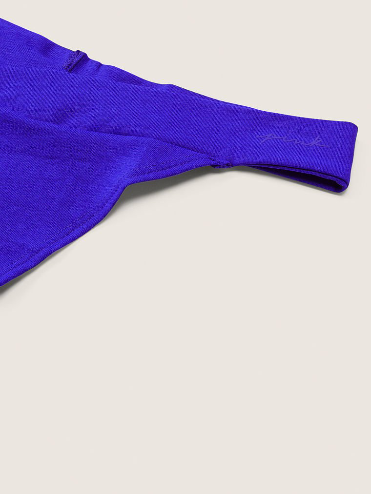 Трусики Pink Cotton Crossover Thong синие, XS