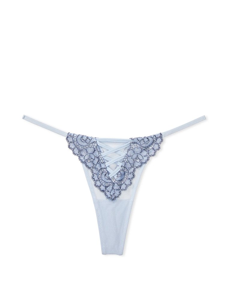 Трусики з вишивкою dream angels thong panty, M