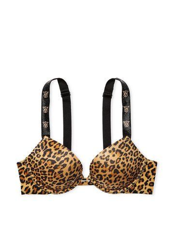 Леопардовый бюстгальтер shine strap push-up bra, 34C