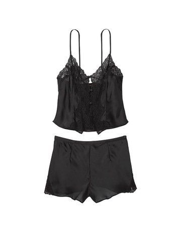 Сатиновая пижама Satin Georgette Lace Cami Set, L