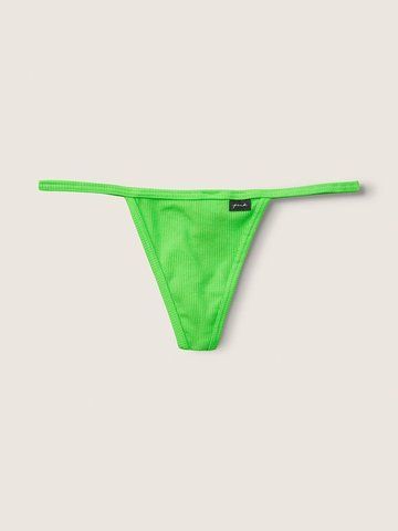 Трусики в рубчик Pink Cotton V-String Underwear, L