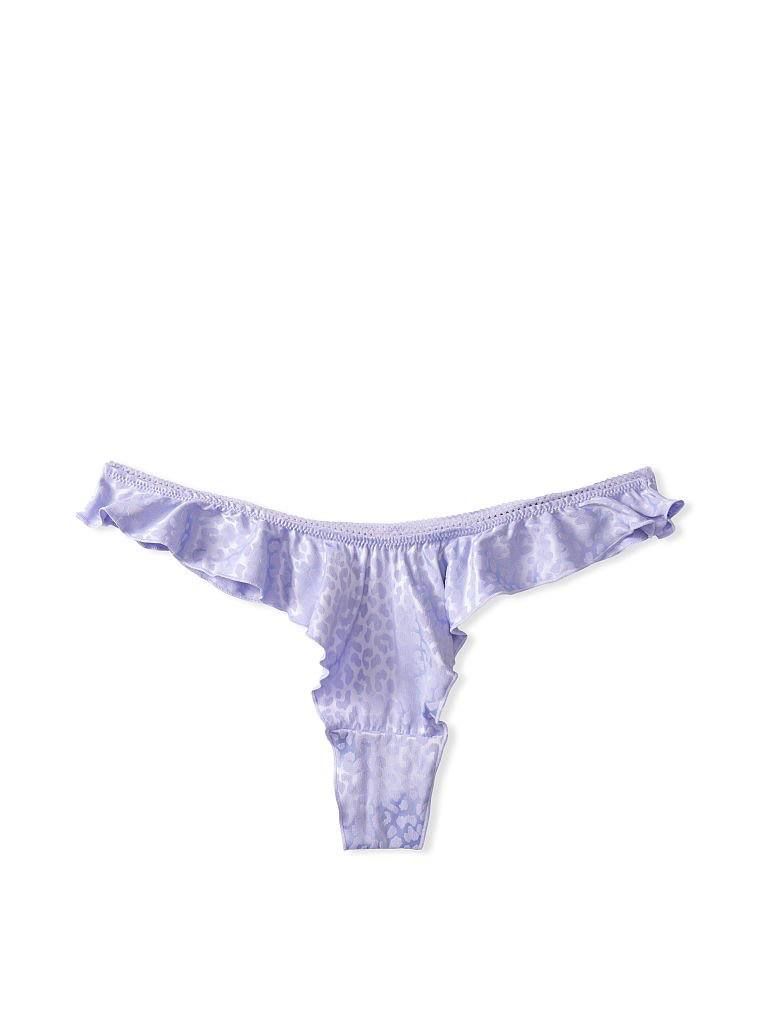 Трусики Victoria’s Secret Satin Ruffle Thong Panty