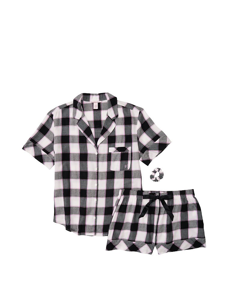 Фланелевая пижама Flannel Short Pj Set с шортами, XS