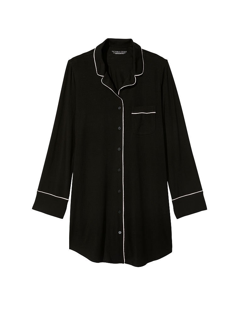 Нічна сорочка Modal Sleepshirt Victoria’s Secret в чорному кольорі, XS