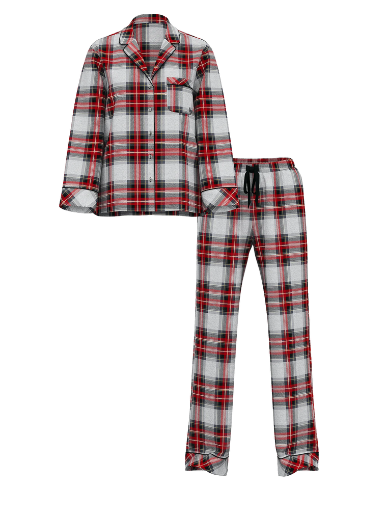 Піжама фланелева flannel long pajama set, S