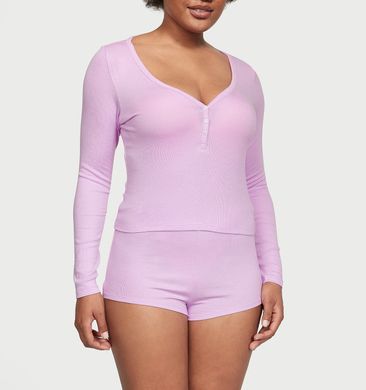 Піжама ribbed modal henley short set, XS