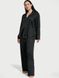 Сатиновая пижама Satin Long PJ Set в чёрном цвете, XS