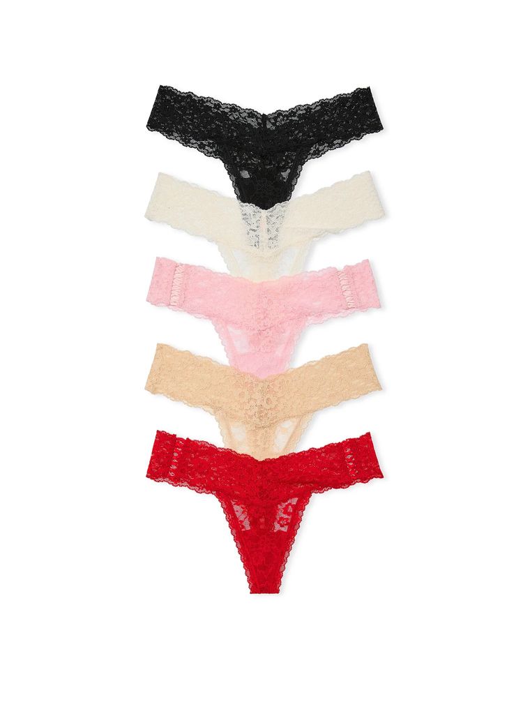 Мереживні трусики 5-pack lace thong panties, S