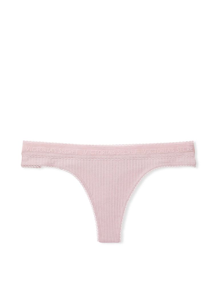 Трусики logo cotton thong panty, XS