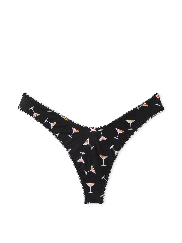 Трусики printed high-leg thong panty, M