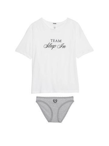 Котонова піжама cotton short-sleeve tee & panty set, M