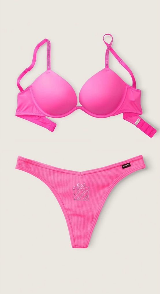 Комплект белья Pink Wear Everywhere Super Push-up Bra, 70B+ S