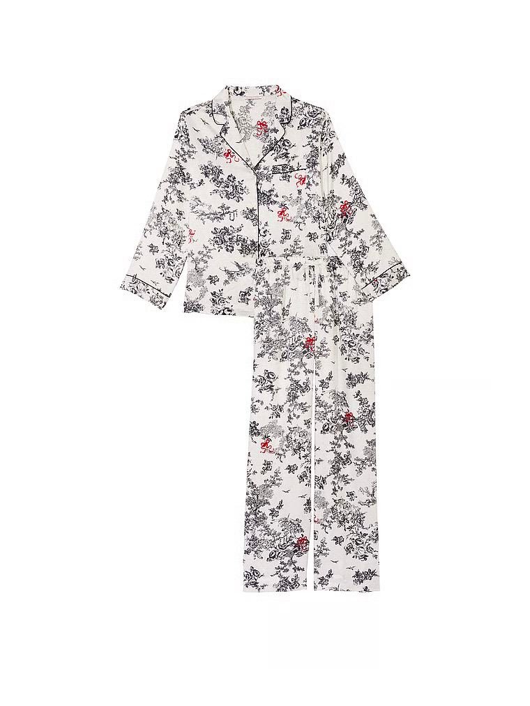 Сатиновая пижама Satin Long Pajama Set, S