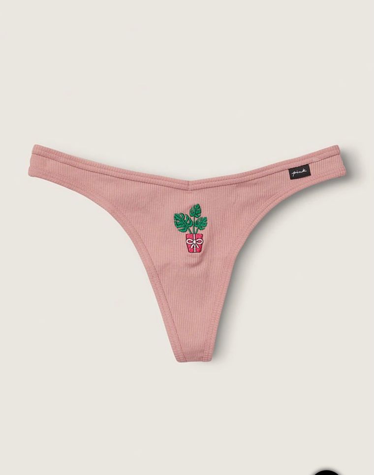 Трусики Pink Victoria’s Secret Cotton Thong Panty