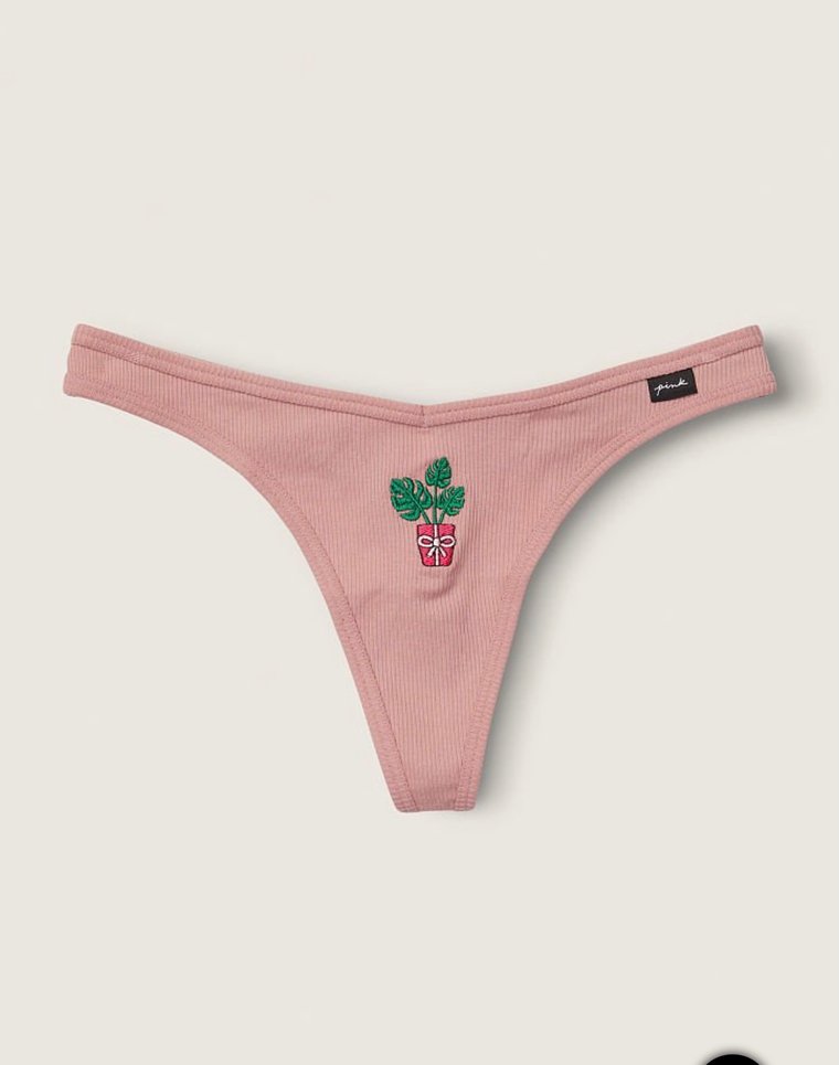 Трусики Pink Victoria’s Secret Cotton Thong Panty, L