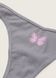 Трусики Pink Victoria’s Secret Cotton Thong Panty серые с бабочкой