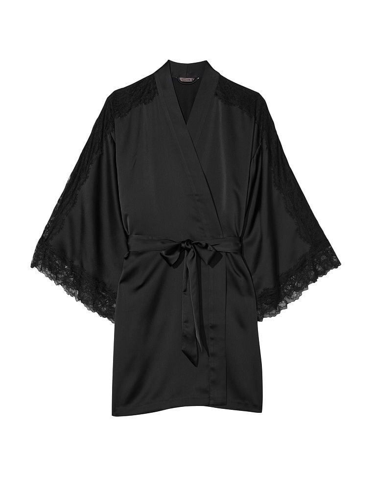 Сатиновий халат Lace Inset Robe, XS/S