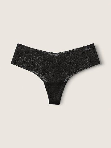 Трусики No Snow Soft Lace Thong Underwear Pure Black Pink, M