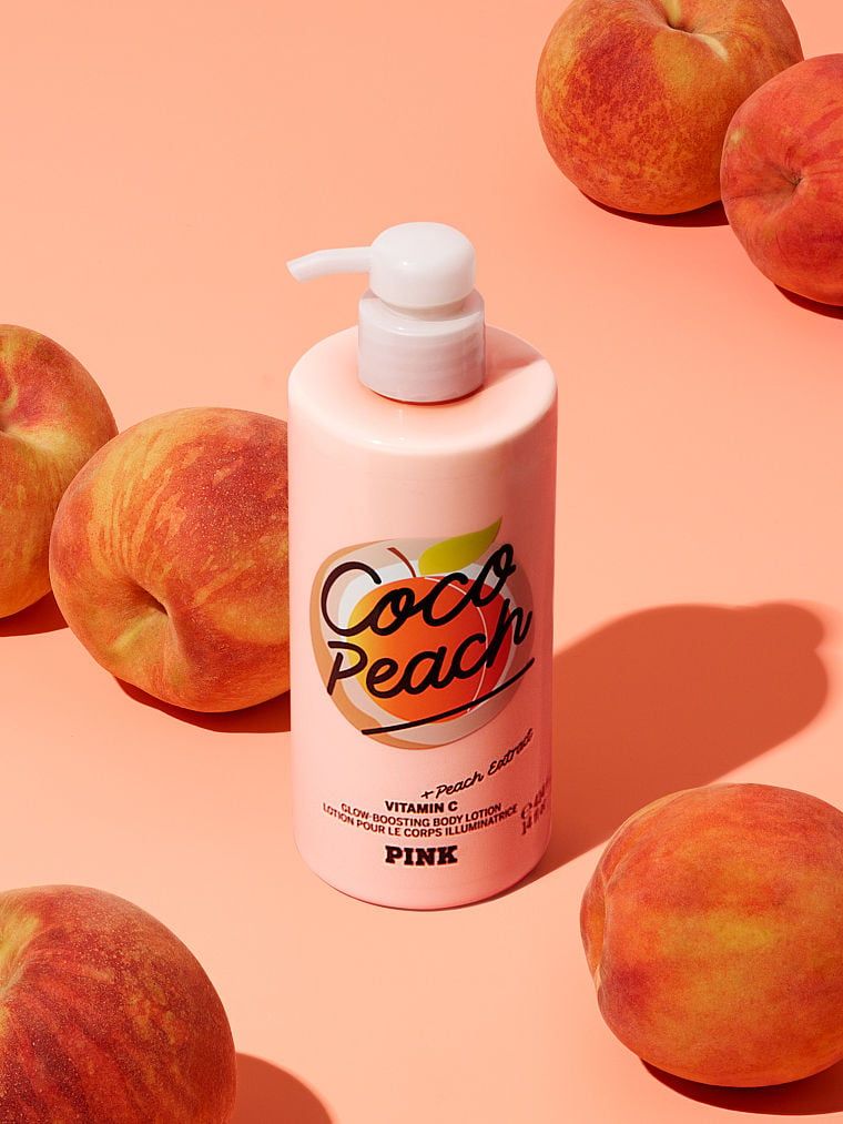 Лосьйон для тіла з дозатором Coco Peach Glow Boosting Body Lotion Pink