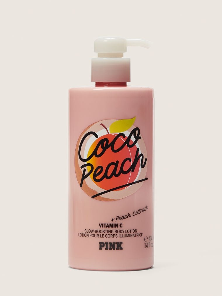 Лосьон для тела с дозатором Coco Peach Glow Boosting Body Lotion Pink