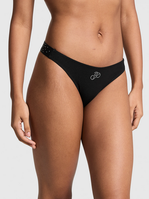 Трусики logo cotton shine nigh-leg thong panty, M