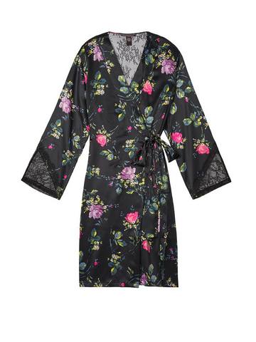 Сатиновый халат Chantilly Lace Robe цветочный принт