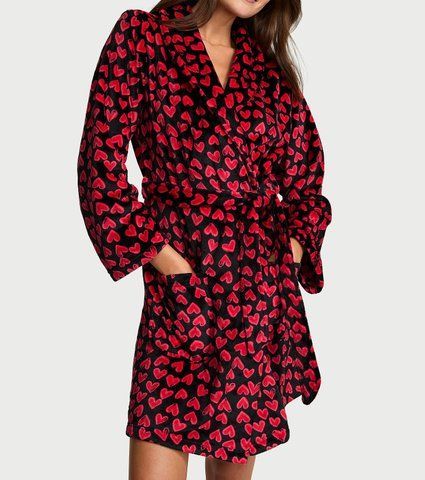 Плюшевый халат logo short cozy robe