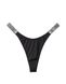 Плавки Victoria's Secret Shine Strap Thong Bikini Bottom чорного кольору, M