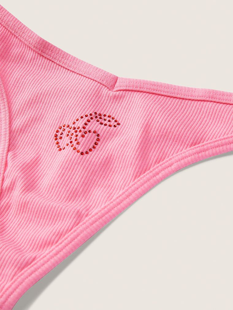Трусики Pink Victoria’s Secret Cotton Thong, L