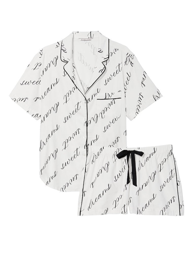 Фланелевая пижама Flannel Short Pajama Set Victoria’s Secret с шортами, L